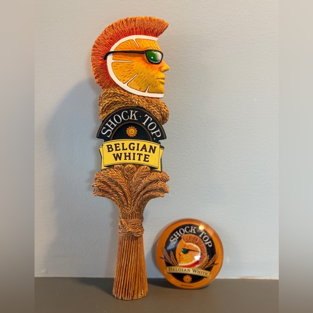 Shock Top Belgian White Tap Handle with Madallion